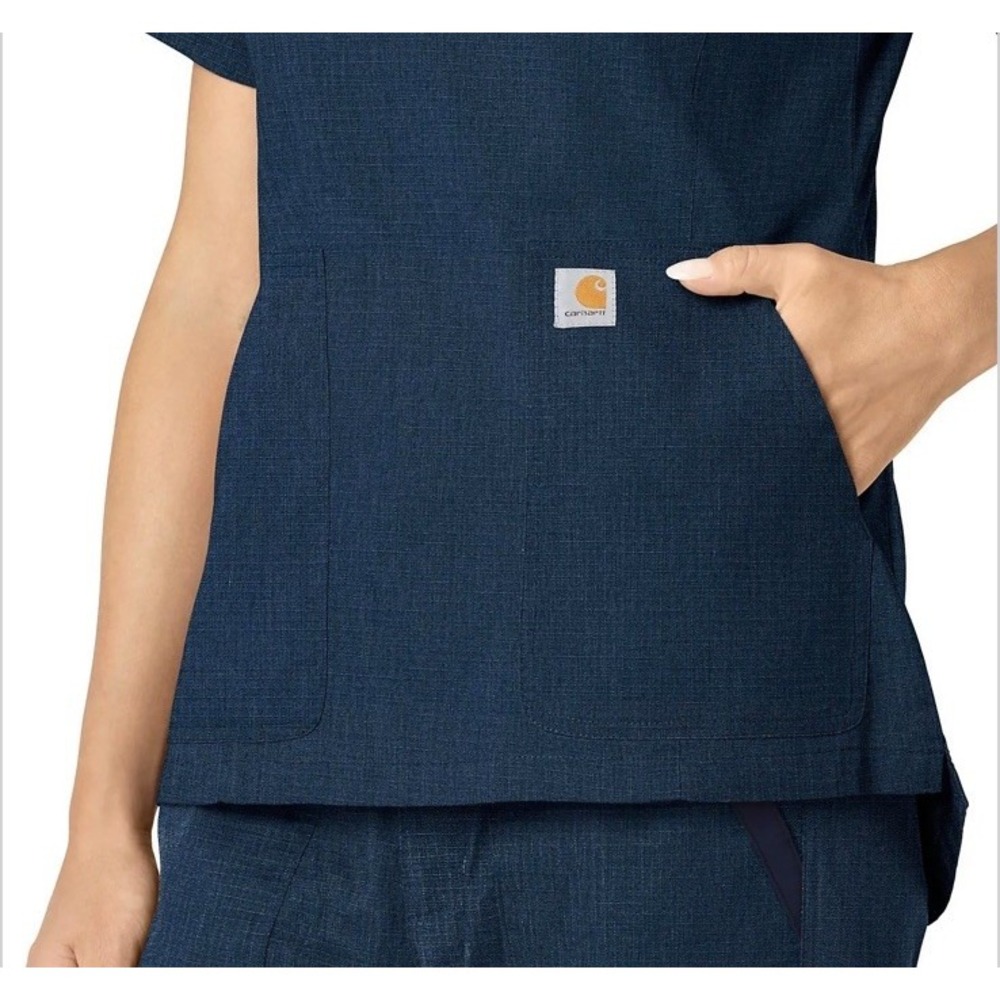 (Carhartt SET) WOMEN'S RUGGED FLEX® RIPSTOP V-NECK SCRUB TOP & PANTS Size XL - Picture 5 of 16